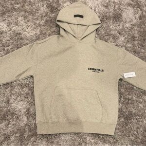 Essentials Light Gray Men's Hoodie